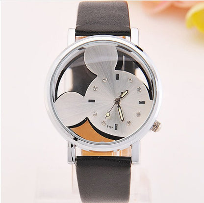 Disney Mickey Minnie Mouse Kids Women Watch Anime Figure Children Kawaii Quartz Watches Fashion for Girls Birthday Gifts